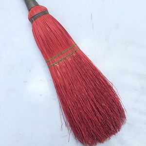 Vintage Wall Art - Vintage Red straw broom boho wall decor Vintage Wall Art - Vintage Red straw broom boho wall decor